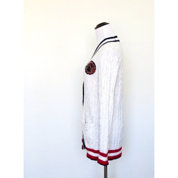 Vintage ABERCROMBIE & FITCH Cable Knit Cardigan Sweater SZ XS - Picture 2 of 7